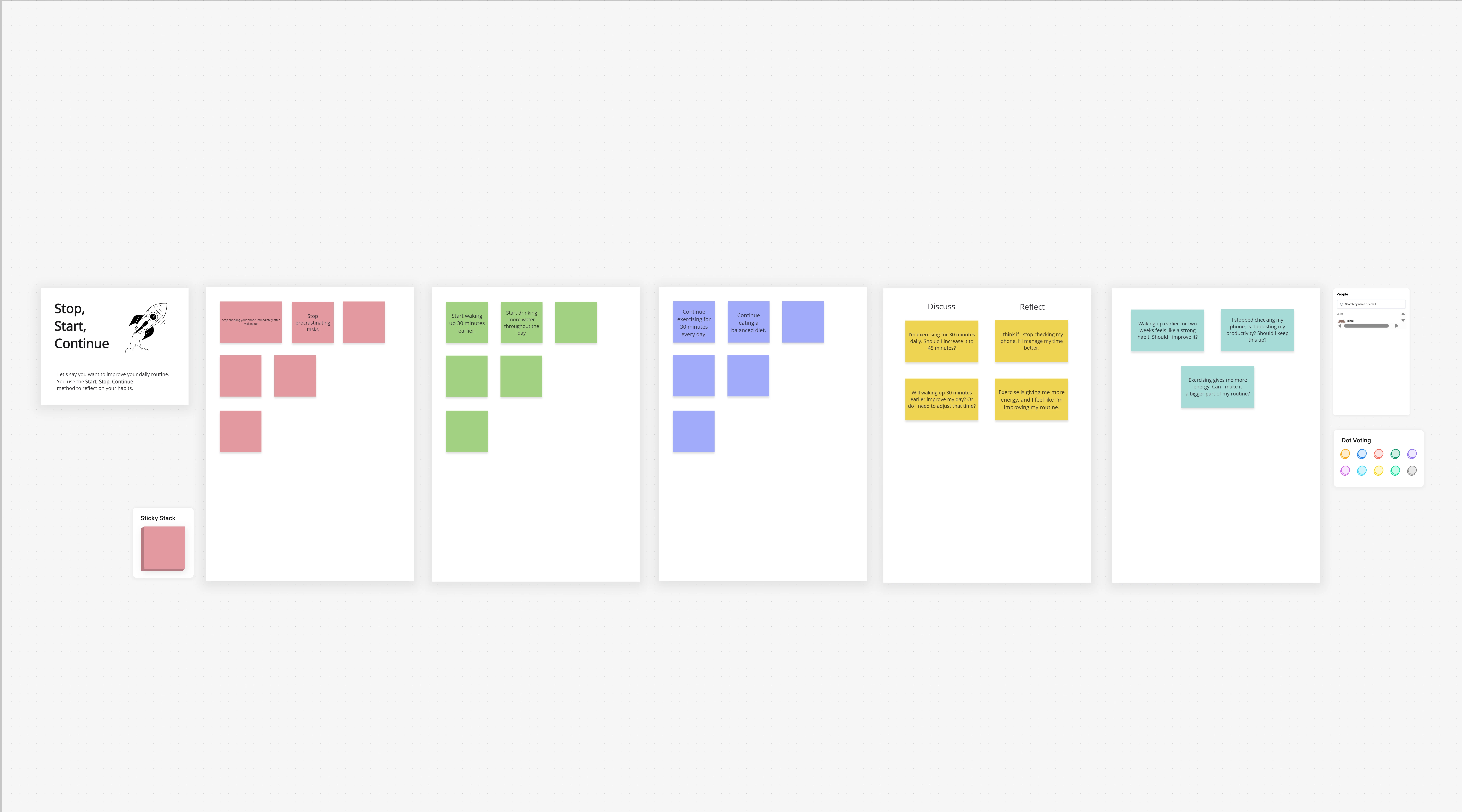 Start, Stop, Continue